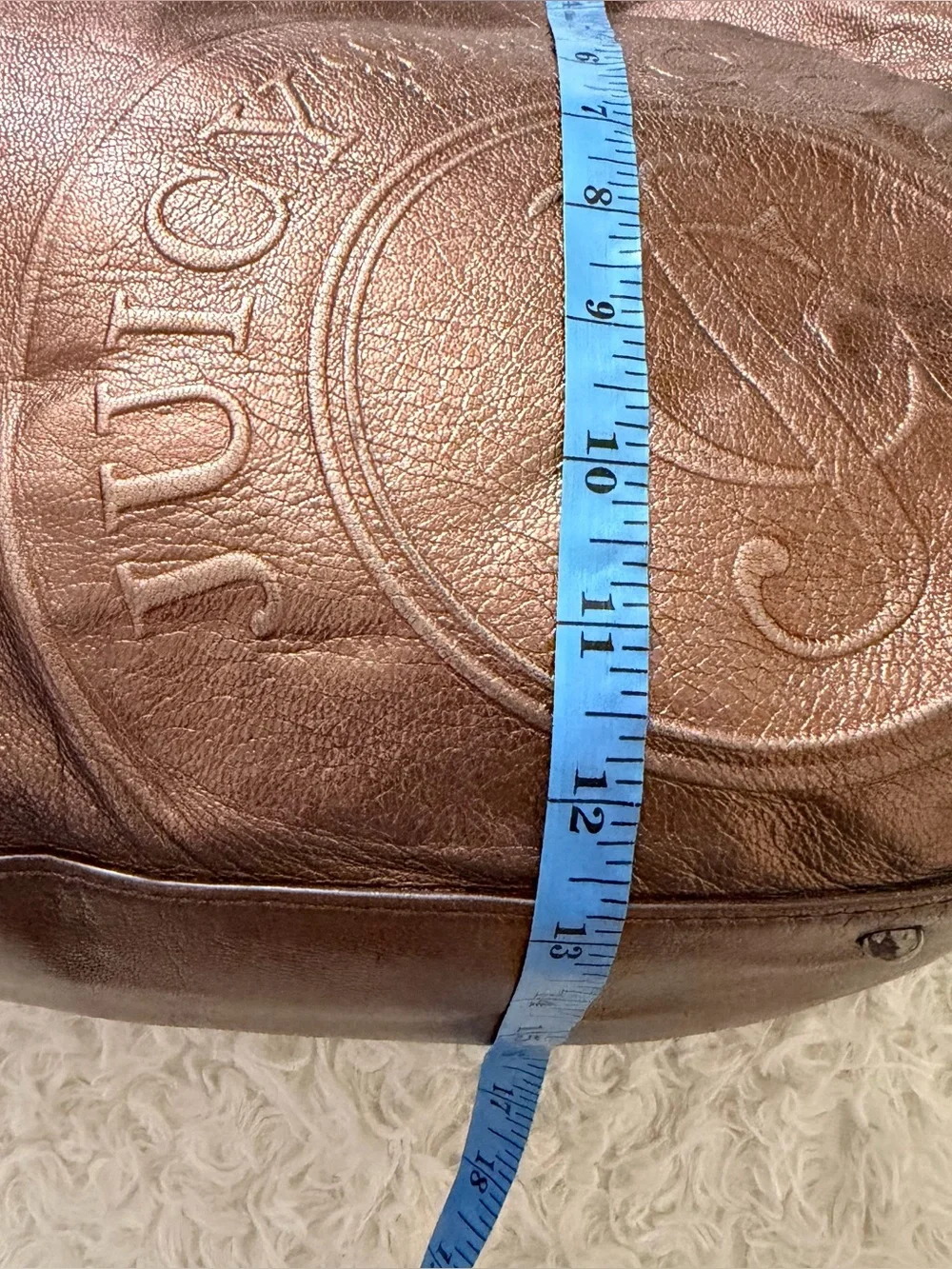 Juicy Couture Vintage Metallic Bronze Leather Hobo Bag (2012) – Large Tassel